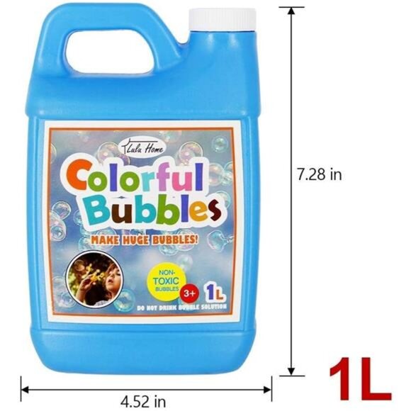 Home Concentrated Bubble Solution, 1 L/ 33.8 OZ Refill for Bubble - Picture 3 of 14